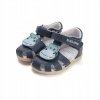 Sandałki skórzane D.D.STEP G075-61516A ROYAL BLUE na rzepy